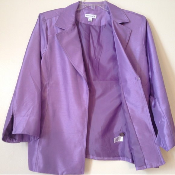 Susan Graver purple jacket size Large, fully lined - Picture 2 of 8
